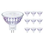 Monipakkaus 10x Philips Master Value LED Kohdevalaisin GU5.3 MR16 7.5W 621lm 36D - 927 Erittäin Lämmin Valkoinen | Paras Värintoisto - Himmennettävä - Korvaa 50W