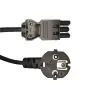 Noxion GST - Yhteensopiva Virtajohto Musta - Nainen + Schuko Europlug - 3m - 3 pole 0.75mm2