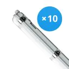 Monipakkaus 10x Noxion LED Loisteputkivalaisimet Vedenkestävä Poseidon V3.0 18-30W 2340-4200lm - 830-865 CCT | 120cm - Läpijohdotus (5x2.5mm2)