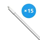 Monipakkaus 15x Bright Choice LED Loisteputkivalaisimet Vedenkestävä 27W 2970lm - 840 Kylmä Valkoinen | 150cm